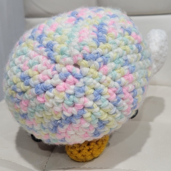 Hand-crocheted "Snuggly Chick Pudgie Buddie" Easter/ amigurumi plush toy - Picture 4 of 4